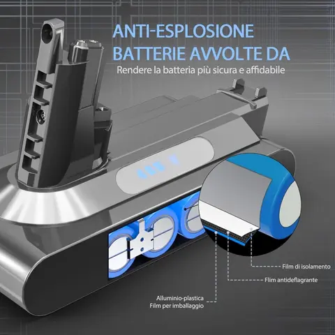 for Dyson V10 SV12 6Ah Battery for Cyclone V10/Animal/Absolute/Motorhead/Fluffy Vacuum Cleaner, Rechargeable Replacement Battery