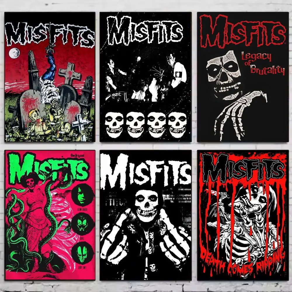 Band M-Misfits Album Cover Poster Trendy Wall Art Aesthetic Room Decor Print Living Room Bedroom Home Decoration