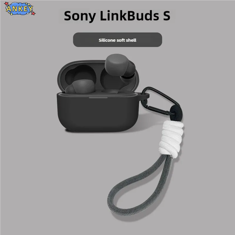 for SONY LinkBuds S Case Protective WF-LS900N Nylon Lanyard Soft Cover Headphone Shells Sleeve Hand Rope Strap Accessories