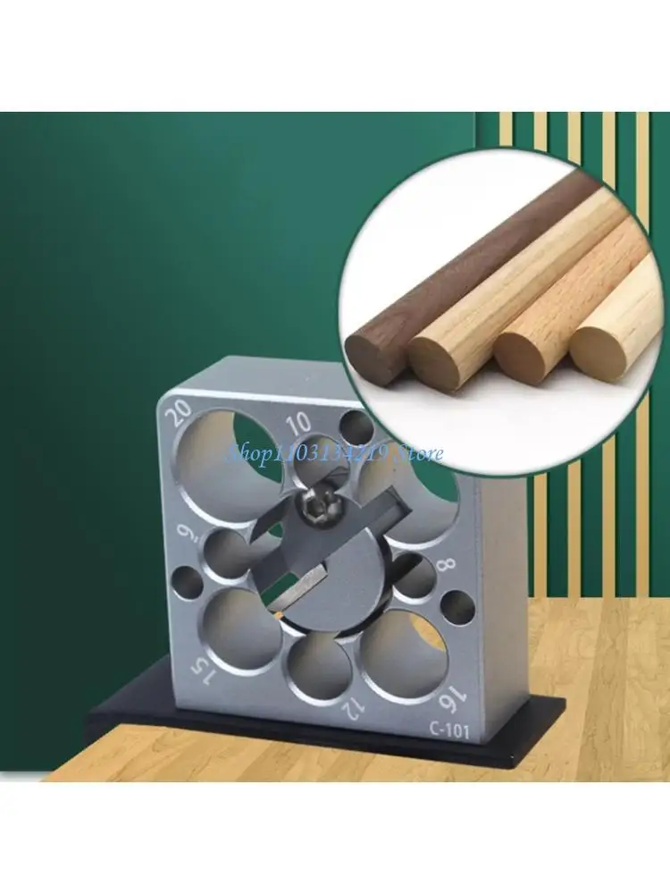 N5KC Precise Woodworking Maker Tool With 8 Hole Guides For Creating Round Wooden Rod