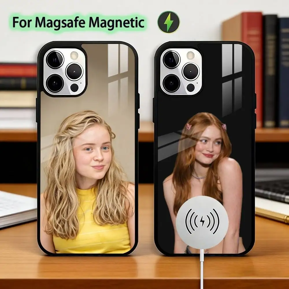 

Beauty Actress Sadie Sink Phone Case For iPhone17,16,15,14,13,12,11 Plus,Pro Supports Magnetic Wireless Charging