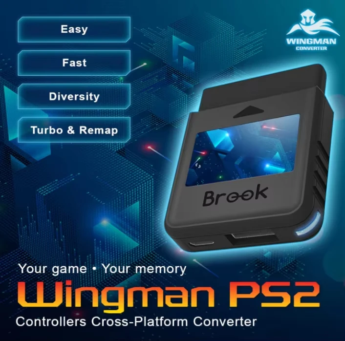 Convertitore PS2 Wingman Brook per Xbox Series X/S/One modello BT /Elite 1 e 2/PS5/Switch Pro Controller per PS2/PS