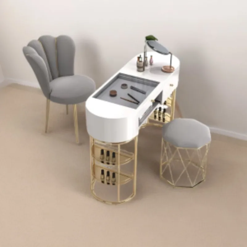 Table de Manucure Professionnelle de Luxe, Accessoires pour Ongles, Mobilier de Salon Moderne, Bureau de Spécialité