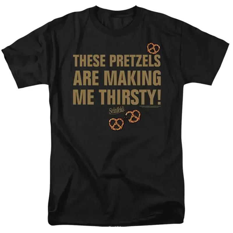 SEINFELD PRETZELS THIRSTY Licensed Adult Men's T Shirt SM 6XL