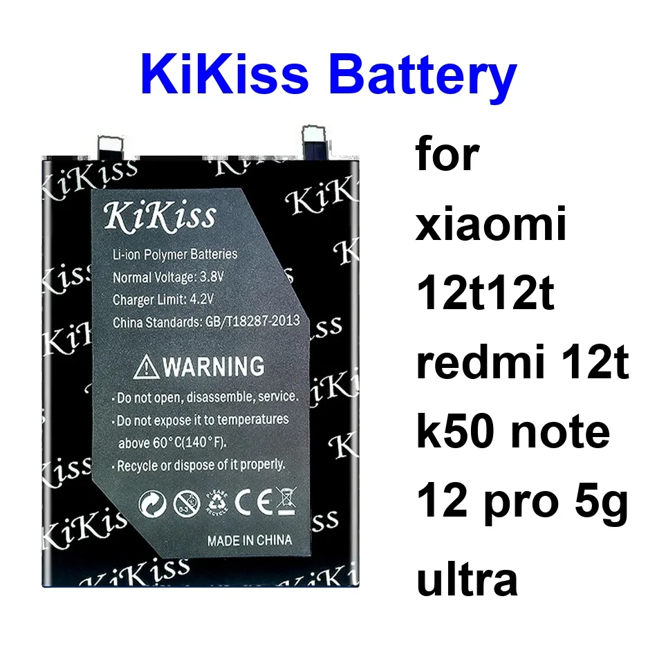

Mobile Phone Battery Long Lasting BM5J BM5G BP4K 5700-6000Mah For Xiaomi 12T12t Redmi 12T K50 Note 12 Pro 5G Ultra