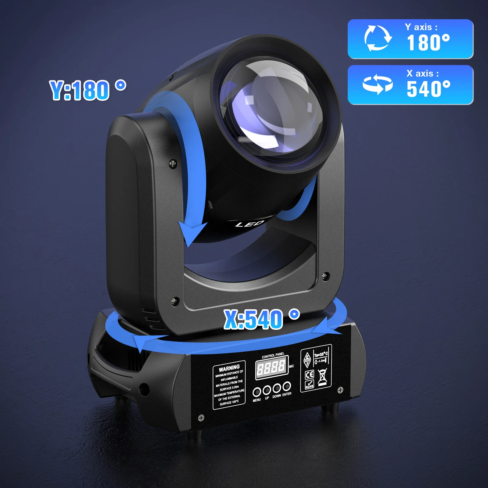 Imagem -02 - Super Bright Led Beam Spot Movendo a Luz Principal Efeito Prisma Gobo Luz de Palco Dmx 512 Disco dj Bar 150w