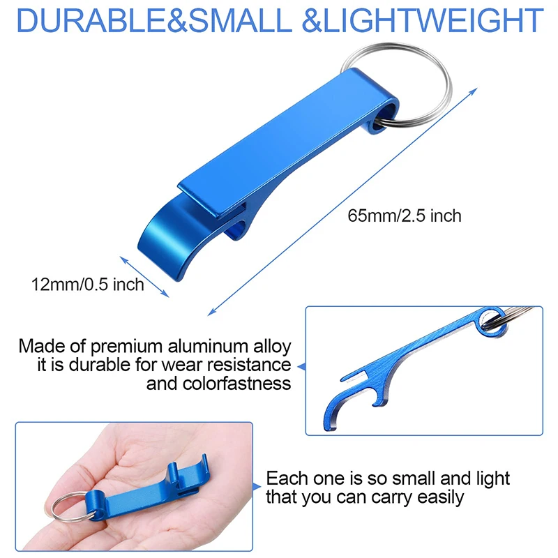 100 szt. Brelok z otwieraczem do butelek aluminiowy otwieracz do piwa butelka ślubne upominki