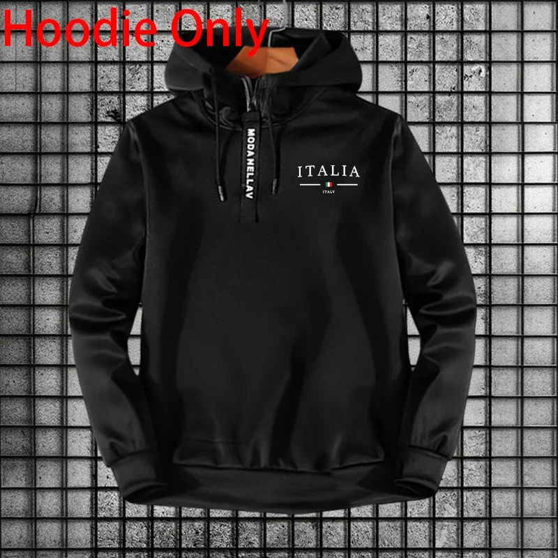New 2026 Men's Tracksuit Casual Half Zipper Hoodie Sweatshirts Outdoors Sports Jogging Clothing Autumn Winter Fashion Streetwear gallery 4