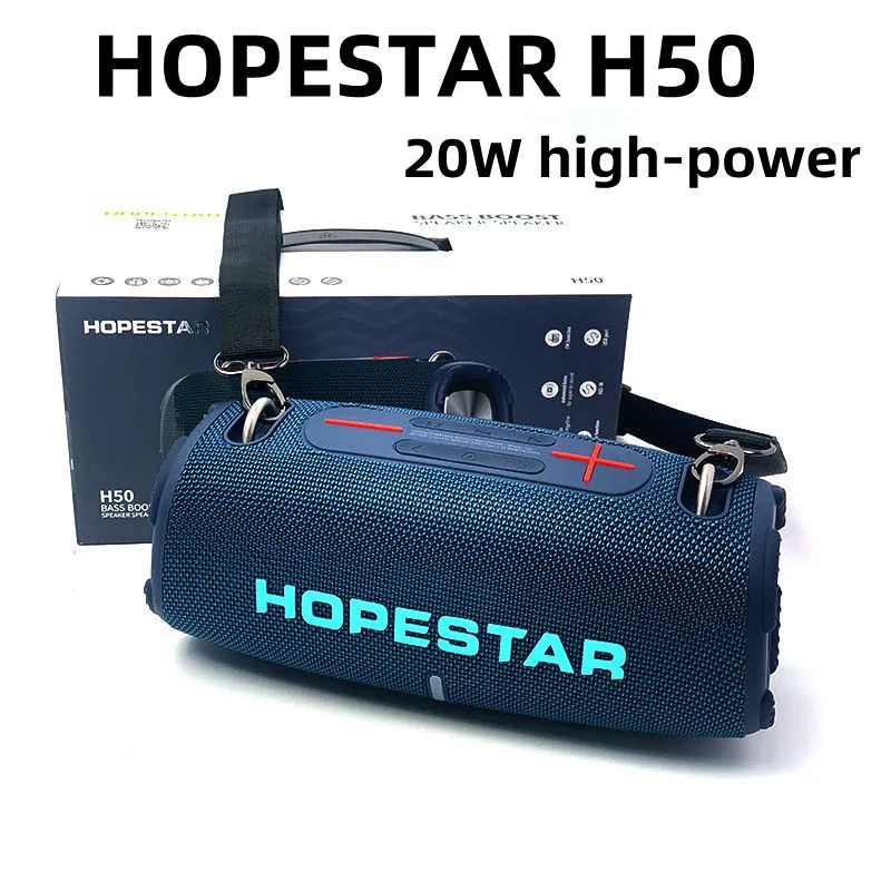 

HOPESTAR H50 20W high-power Boombox speaker portable wireless Bluetooth subwoofer stereo speaker MP3 player supports TWS/TF/AUX