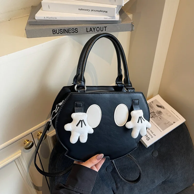 Cute PU Ins Funny Girls Small Square Crossbody Bag for Women Bag Unique Design Shoulder Handbags Ladies Hand Bag