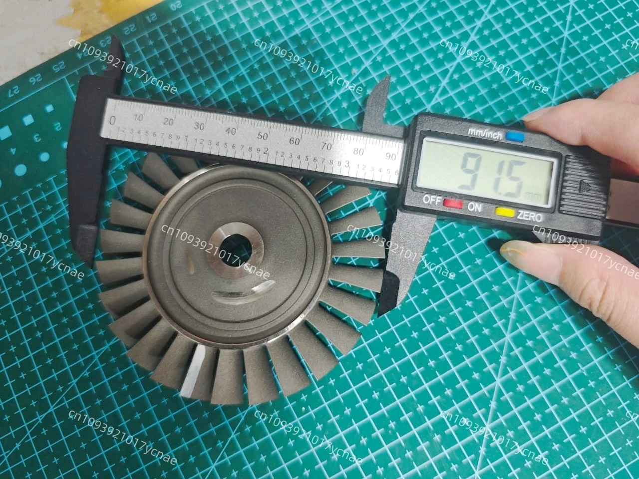 30Kg Thrust Turbojet Engine Shaft / NGV / Compressor / Turbine Wheel Diameter 91.5mm, Aperture 10mm