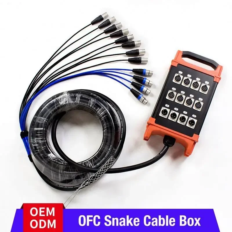 Multichannel Xlr Y Splitter Cable 3 Pin Xlr Female to Male De Power Dmx Snake Audio Cable 4 8 12 16 24 32 48 Channel
