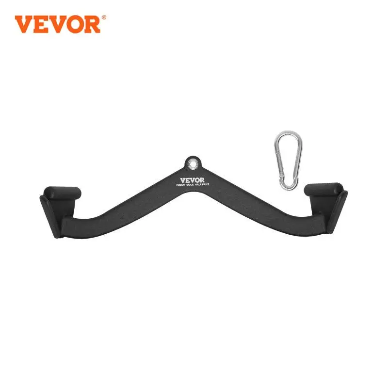 VEVOR LAT Pulldown Attachment Cable Machine Rowing V-bar Tricep Pull Down Bar Back Strength Training Rubber Coated Handle Grip 