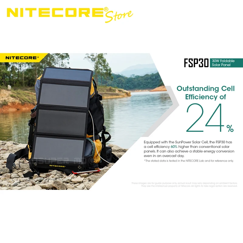 Speedy Charge Nitecore FSP30 30W Foldable Solar Panel