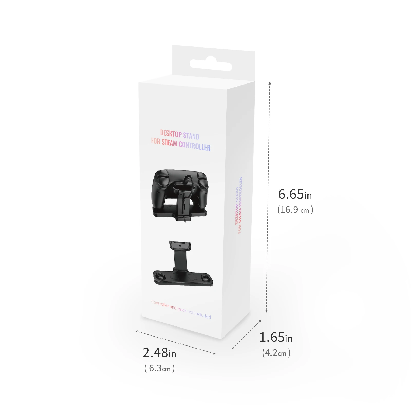 For Steam Controller 2 Charging Stand Magnetic PUCK Slot Tilted Display Anti-Tip Triangle Stable Desk Organizer Durable
