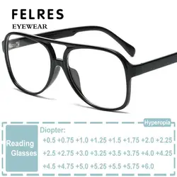 Brand Designer Vintage Oversized Pilot Reading Glasses Women Men Transparent Prescription Eyeglasses Presbyopia Eyeglasses