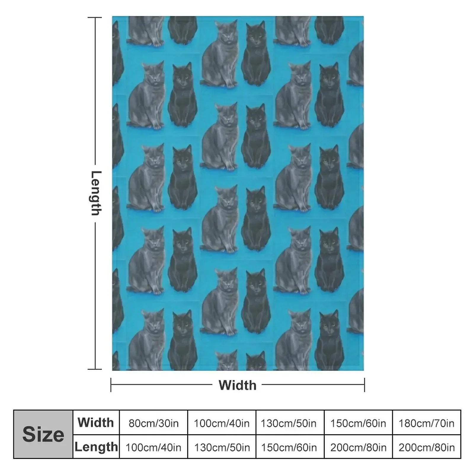 Two Sassy Cats Hand-Painted Portrait Throw Blanket Luxury St Summer Beddings Blankets For Sofas Soft Plush Plaid Blankets