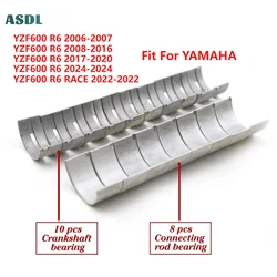 For Yamaha YZF600 YZF 600 R6 2006-2018 Motorcycle Piston Bearing STD +25 +50 +75 +100 Connecting Rod Tile & Crankshaft Tile