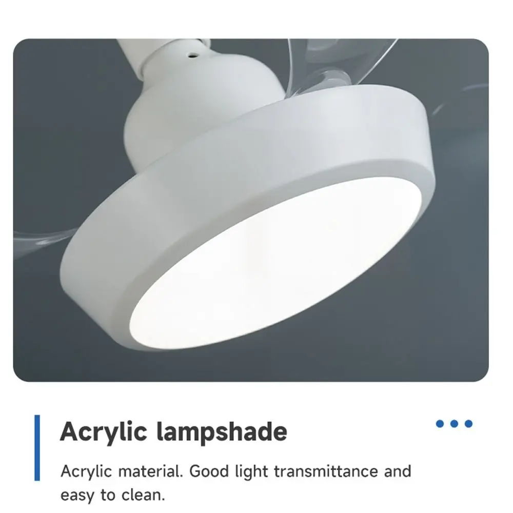 

2 in 1 Ceiling Fan Light Wind Speed Adjustable with Remote Control Hanging Fan with LED Light Eye Protection 3 Lighting Modes