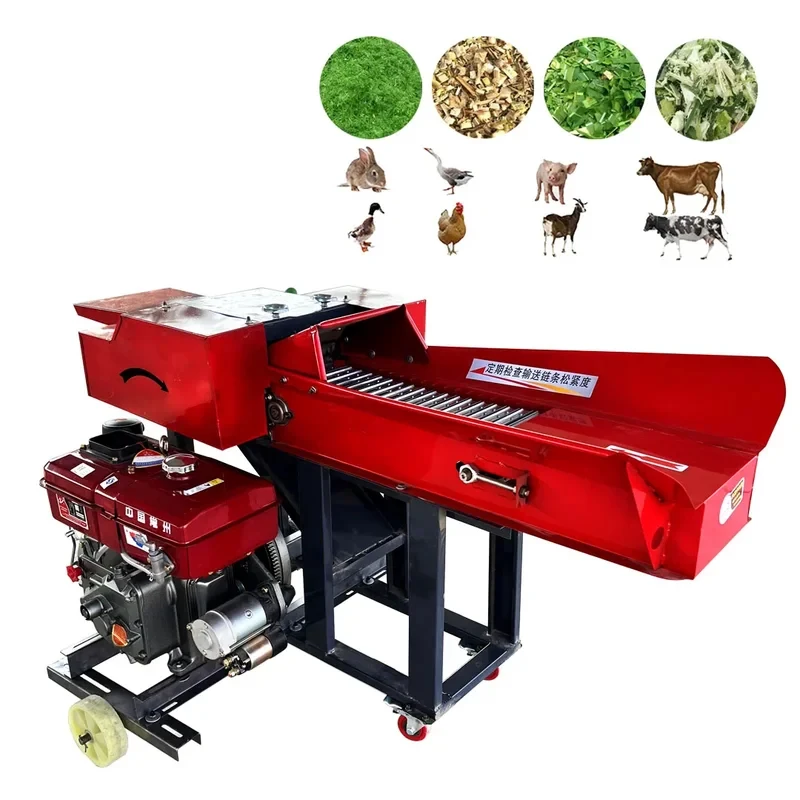 Wholale China Chopper Silage Straw Crusher Grass Small Feed Chaff Cutter hine