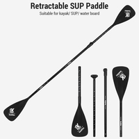 Adjustable SUP Paddle Aluminum Alloy Stand Up Paddle Board Paddle Portable Retractable Paddle Single and Double-ended Paddles