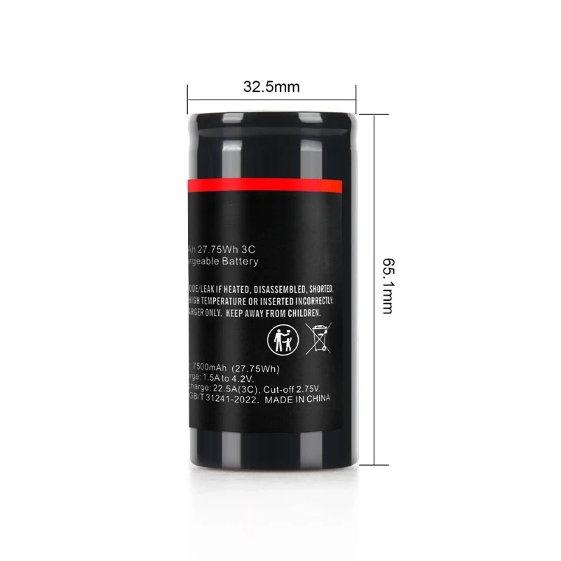 For Flashlight Electric Tools Soshine 32650 3.7V 7500mAh Rechargeable Li-ion Battery 3.7V 7500mAh Flat Top Lithium Batteries