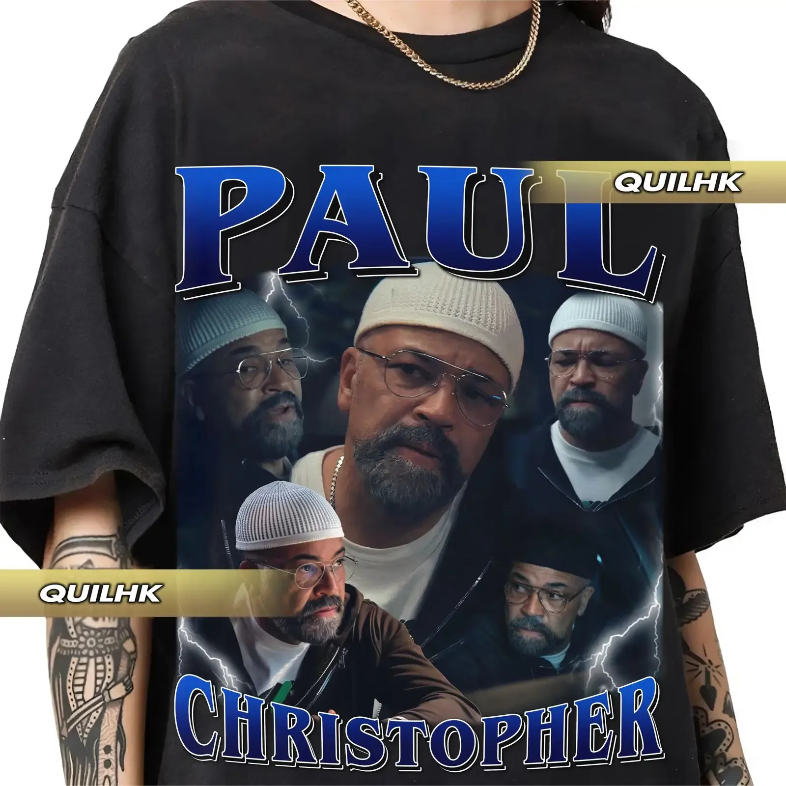 Jeffrey Wright as Paul Christopher Highest 2 Lowest retro 90s style vintage rap tee shirt vintage Washed designer clothes