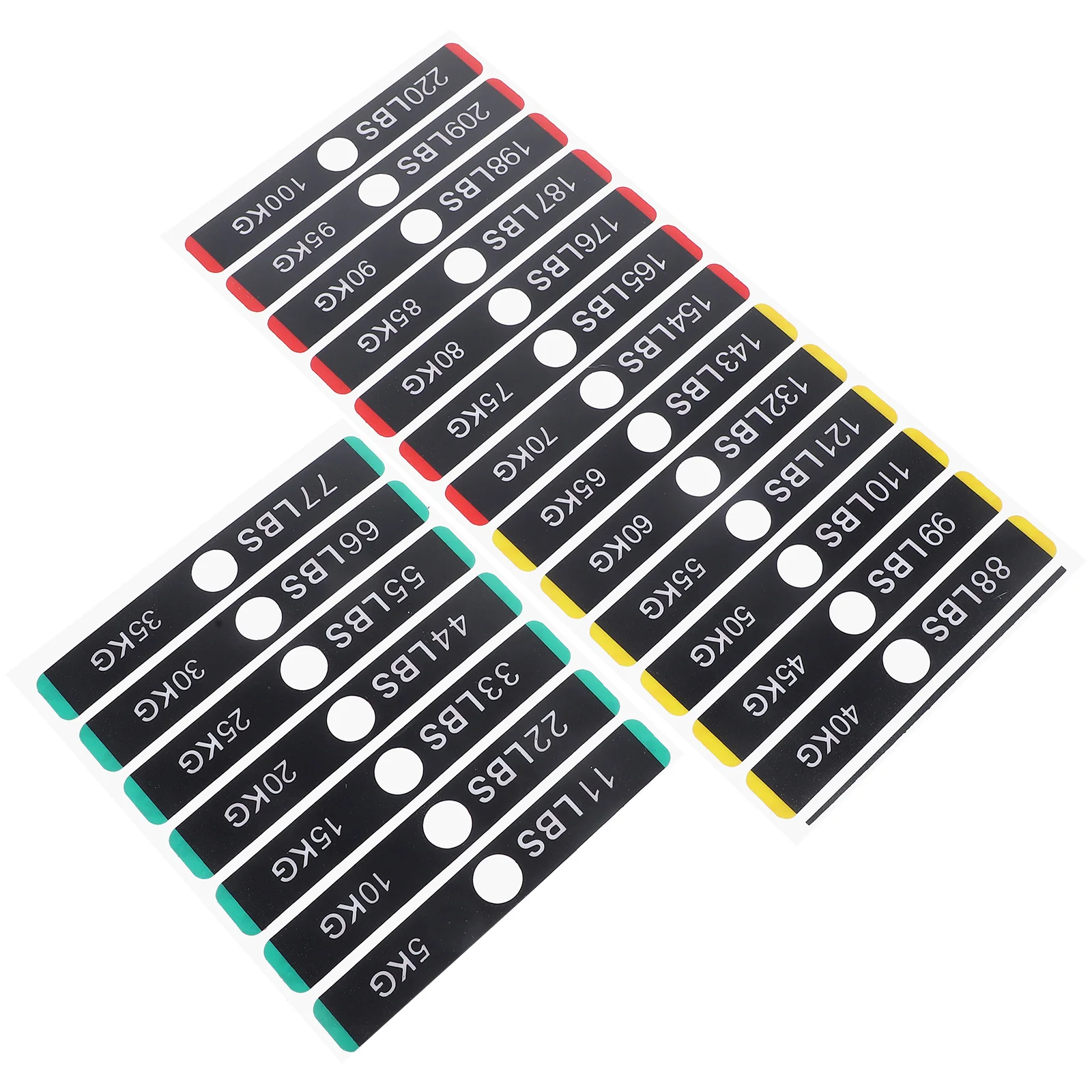 Weight Label Sticker Tags Tabs for Weighting Block Gym Sorting Stickers Self-adhesive Labels