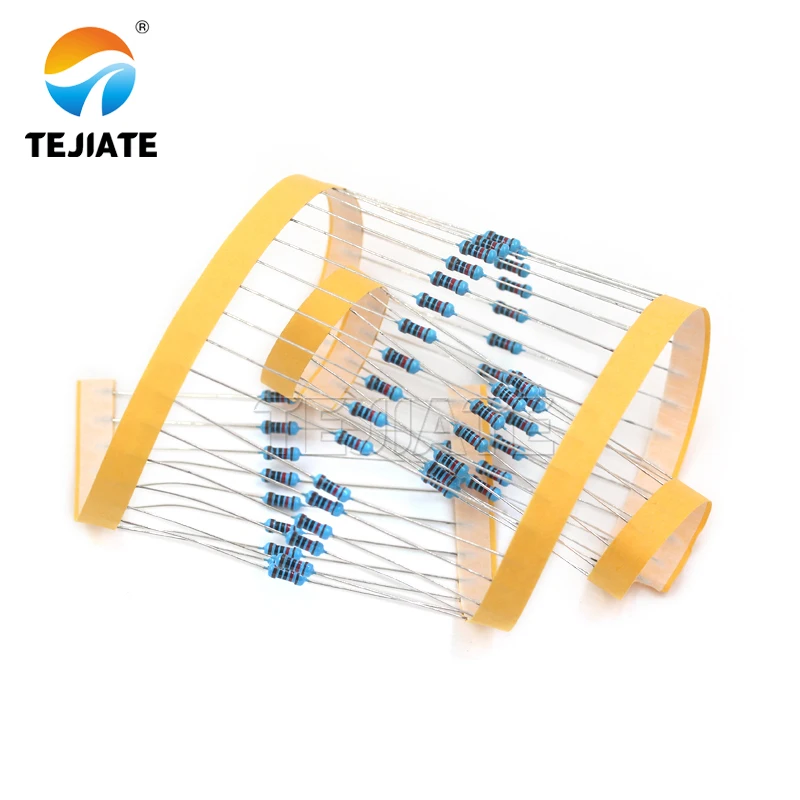 1/4W metal film resistor element 1% color ring 1K2k 100K 47K470 10 ohm 100 ohm 120 ohm