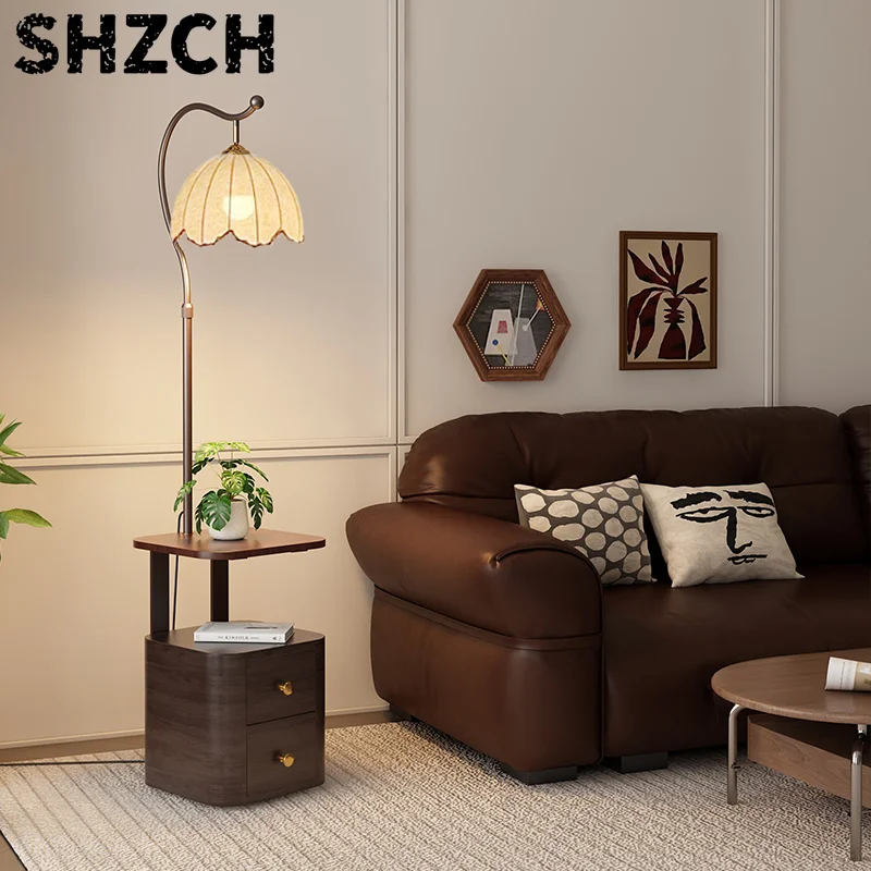 Bedside Table Integrated Antique Bedroom High-end Living Room Sofa Side Atmosphere Side Few Vertical Lights