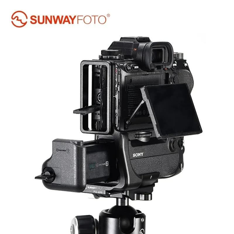 SUNWAYFOTO L Bracket for Sony a1 with Battery Grip VG-C4EM Quick Release Plate Arca Swiss RRS-PSL-a1G