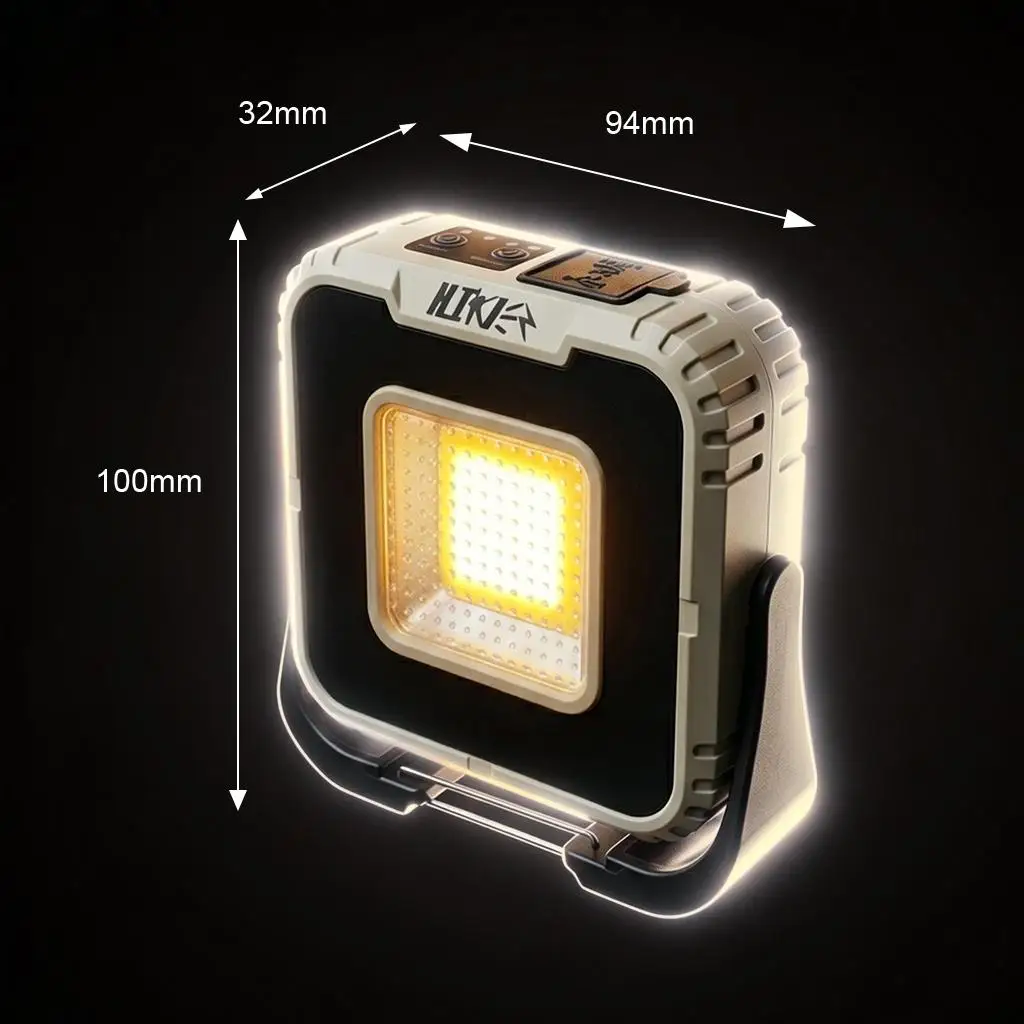 Rotatable LED Flashlight Super Bright USB Rechargeable Waterproof Portable Outdoor Camping Tent Spotlight COB Magnetic Room Gear