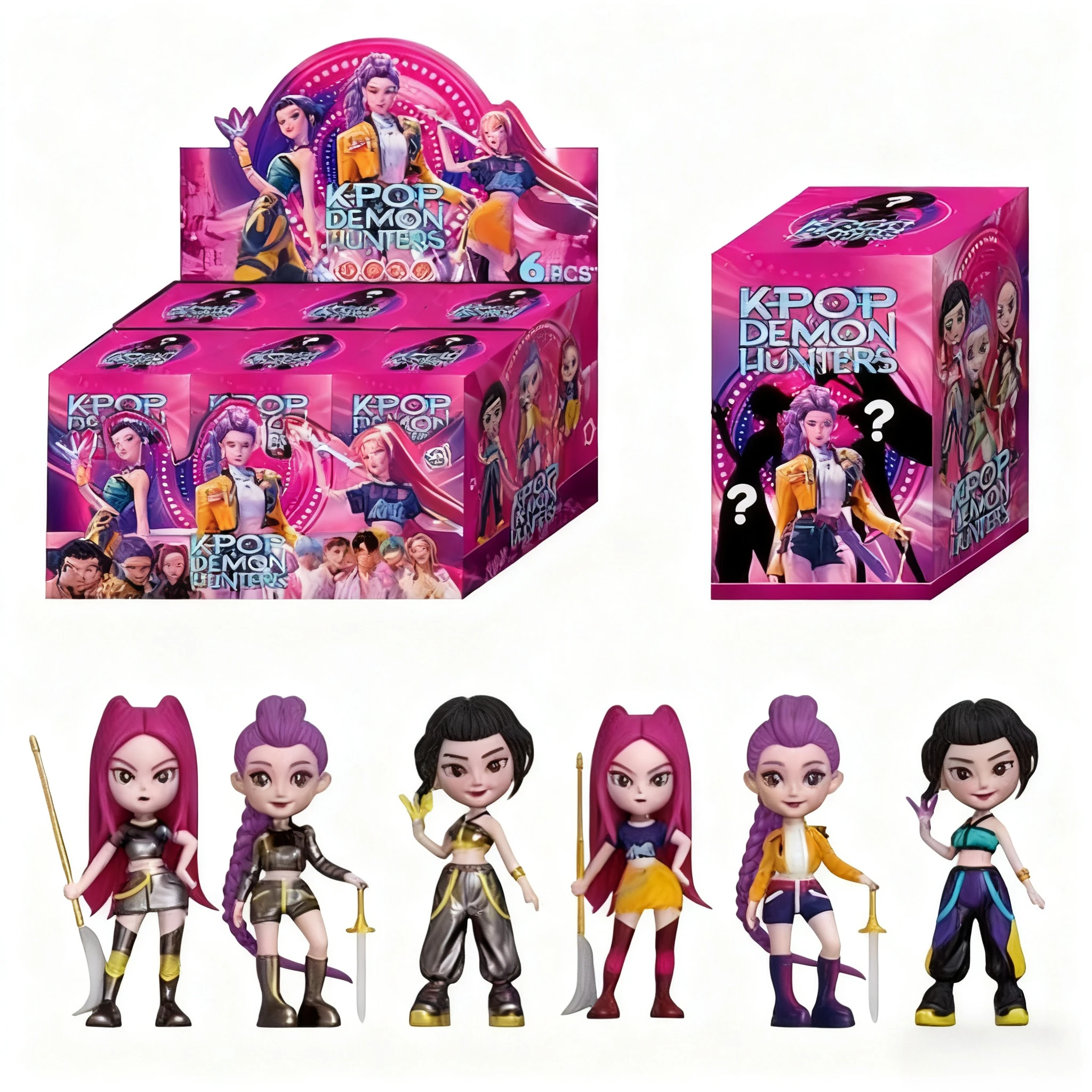 2026 K-POP Monster Hunt K-Pop Monster Hunt Modelo Feito à Mão Caixa Cega Vinil PVC Boneca Lumira Zoe Surpresa Figura Colecionável