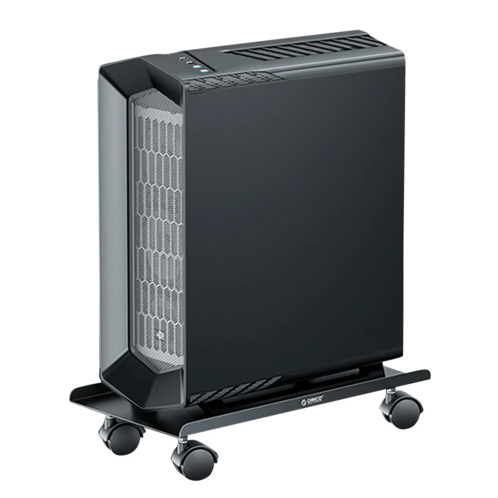 

Steel Computer Tower Stand with Locking Rolling Caster CPU Stand Mobile PC Holder Wheeled Dolly PC Storage Box for Desktop Tower