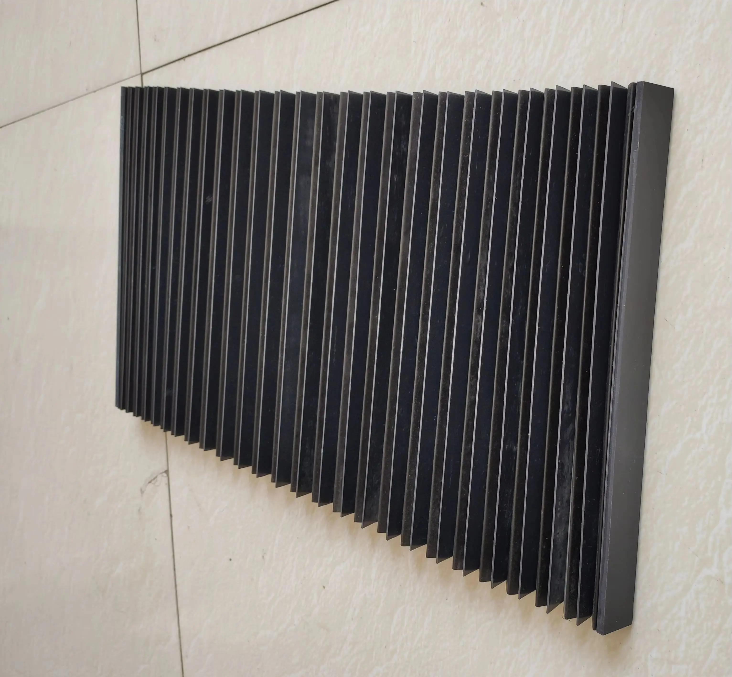 T7 flat accordion protection bellows width 200 mm x height 25 mm x Lmax 200mm,