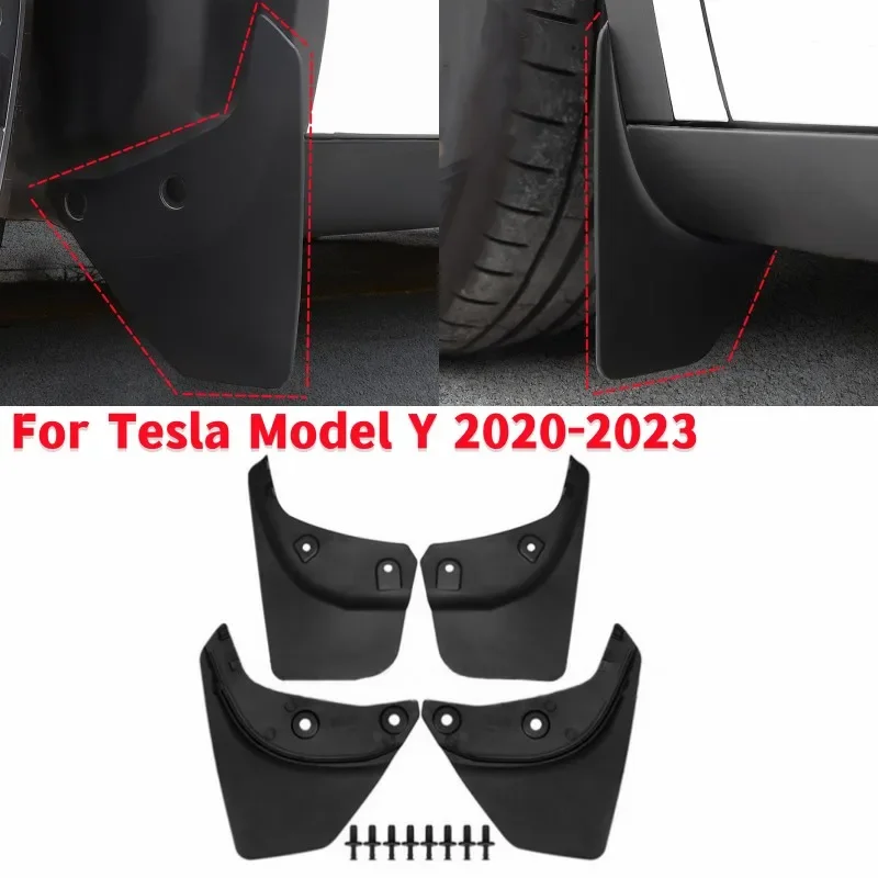 

4 шт./набор, Автомобильные Брызговики Tesla Model Y 2020-2023