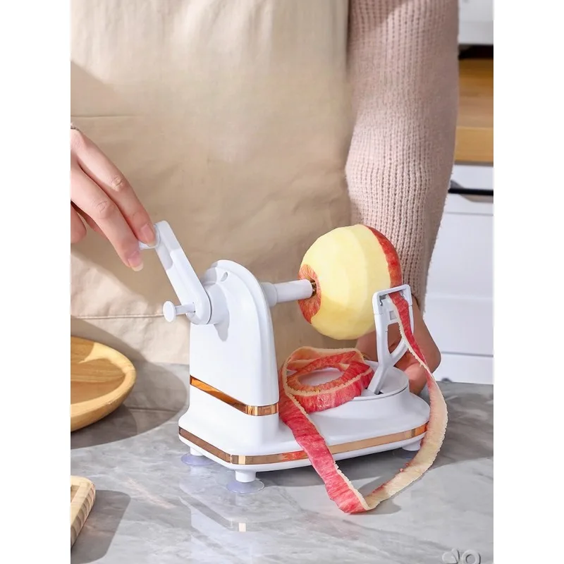 Latest pear and apple peeler, hand cranked fully automatic fruit scraper multifunctional machine for household kitchen