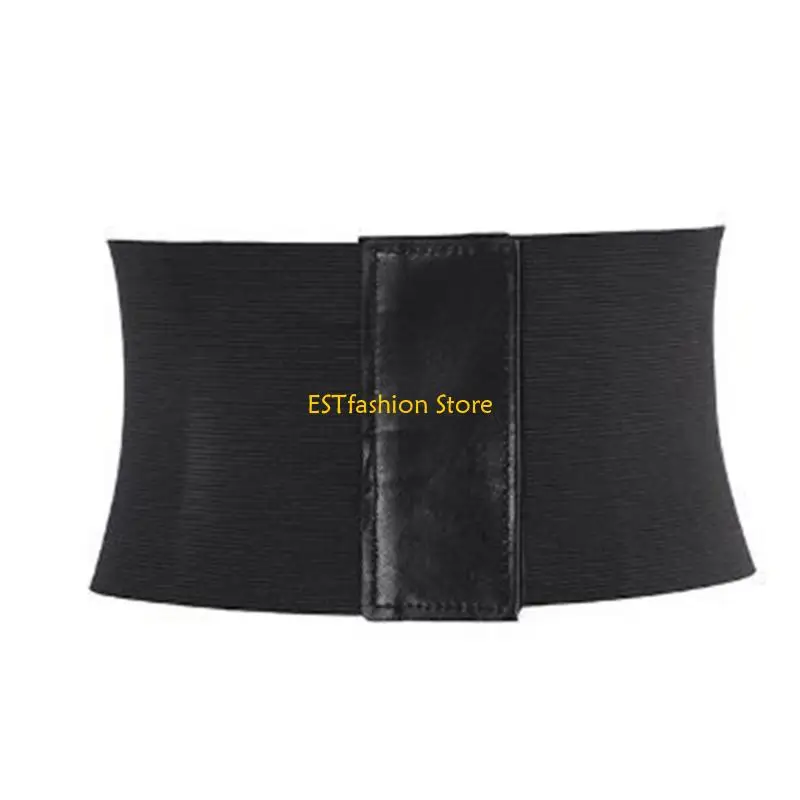 Y5GC Wanita Faux Leather Underbust Corset Waist Belt Steampunk Vintage Sexy Bustier Criss Untuk Lace-Up Elastic Cincher Gi