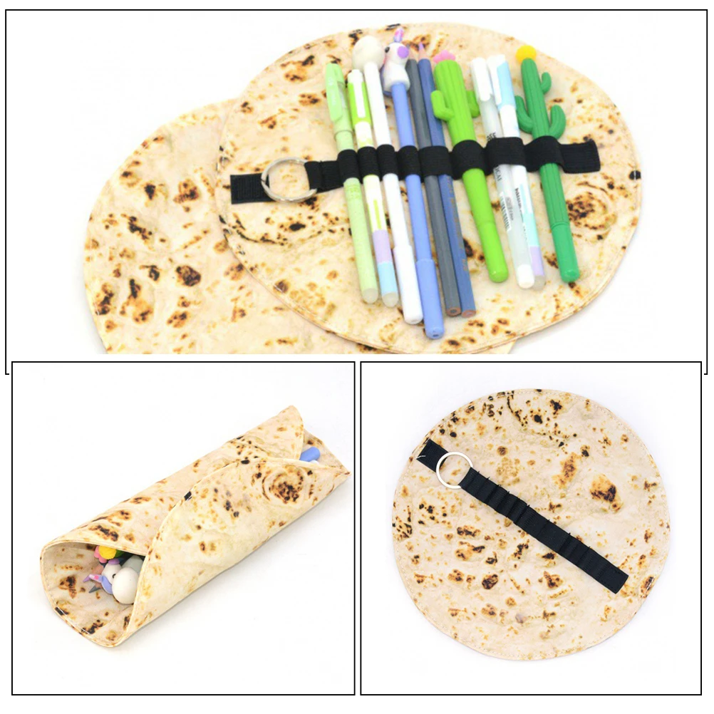 

2pcs Roll Up Large Capacity Canvas Pen Case Multifunction Pencil Bag Portable Stationery Organizer Tortilla Holder Pencil Pouch