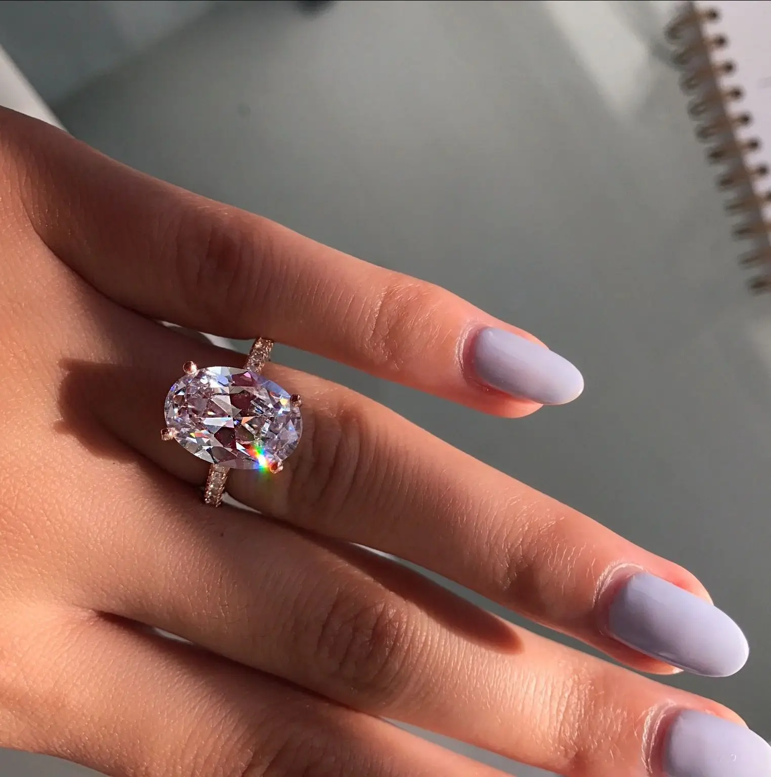 

New Charm Female Big White Crystal Stone Ring Luxury Silver Color Wedding Rings For Women Vintage Bridal Engagement Jewelry Gift
