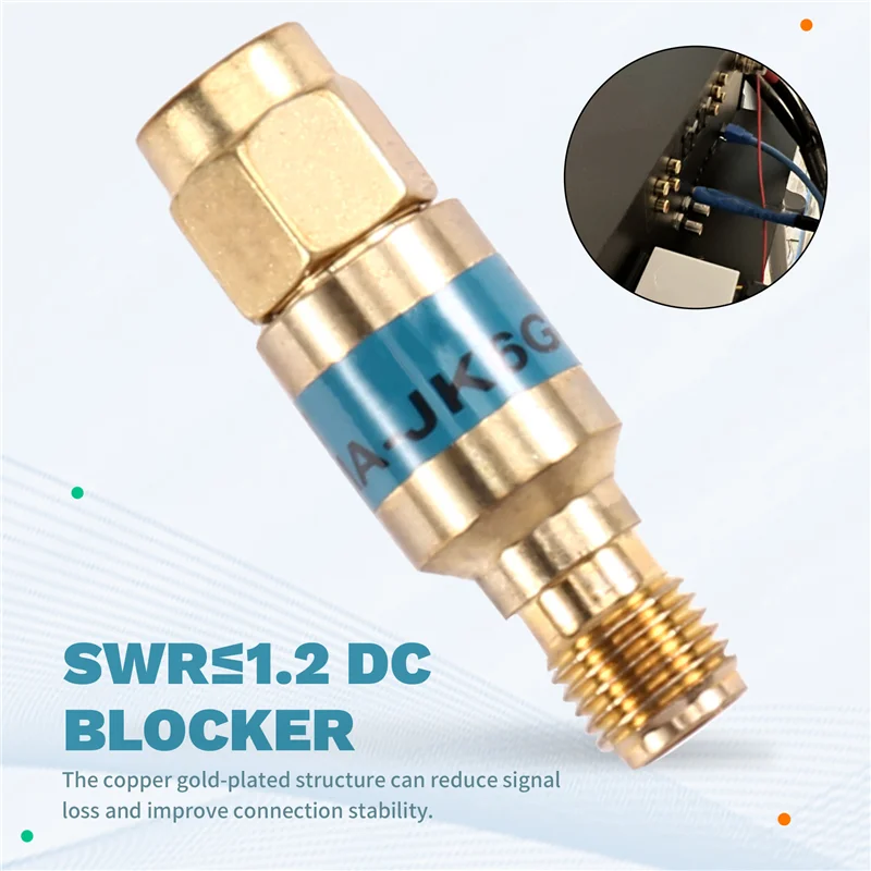 

AB66-SWR≤ 1,2 2 Вт DC-Block SMA между мужчинами и женщинами DC-6 ГГц 50 Ом Золотая пластина Коаксиальный блок-блокировщик Разъем Высокое качество