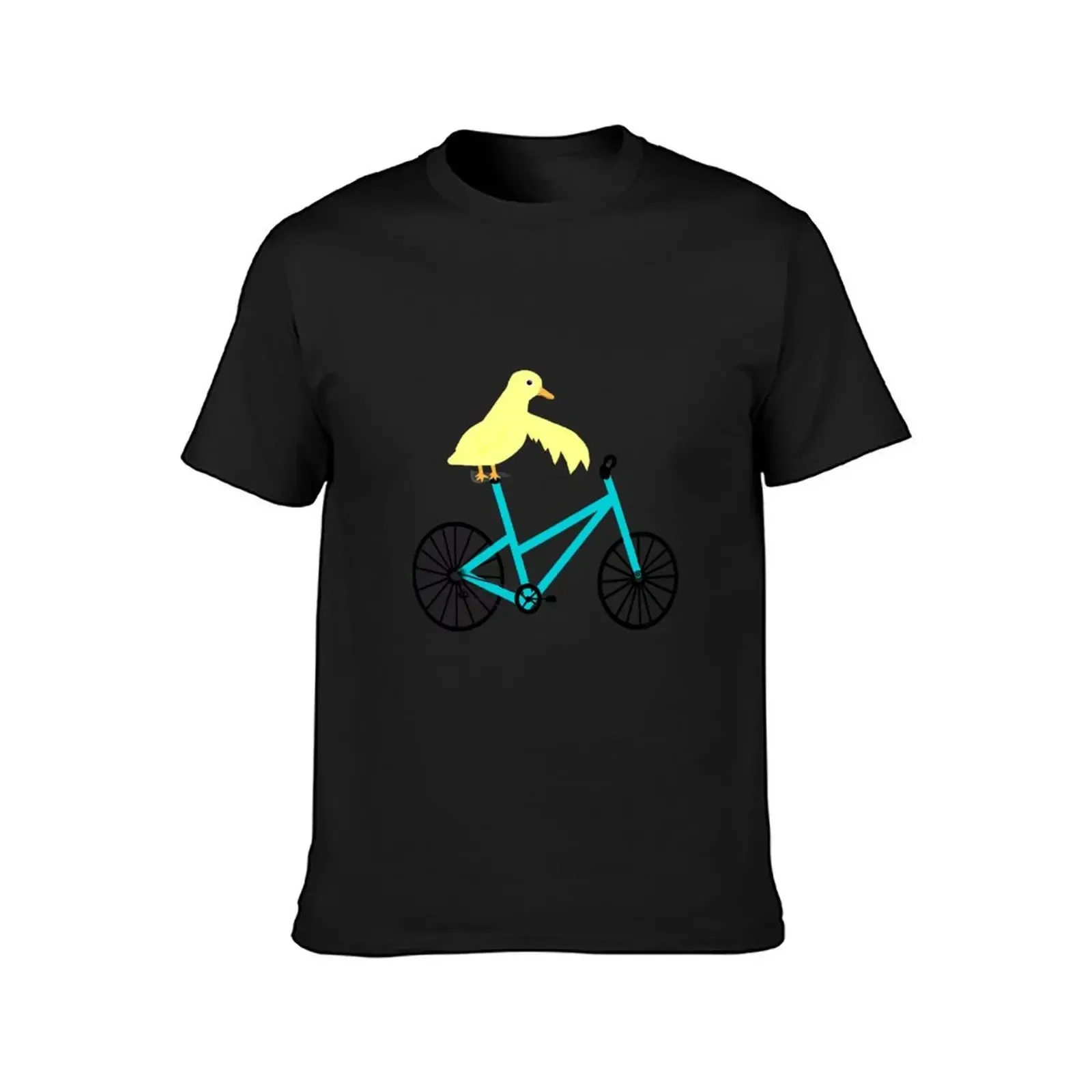 Duck On A Teal Bicycle T-shirt animal prinfor boys tees sublime blacks mens t shirt graphic