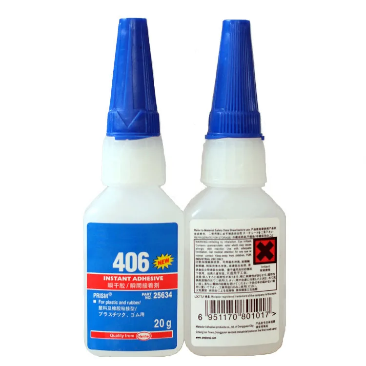Adhésif universel à séchage rapide pour le collage du plastique, super colle, bois, métal, caoutchouc, réparation d'opathie, 406
