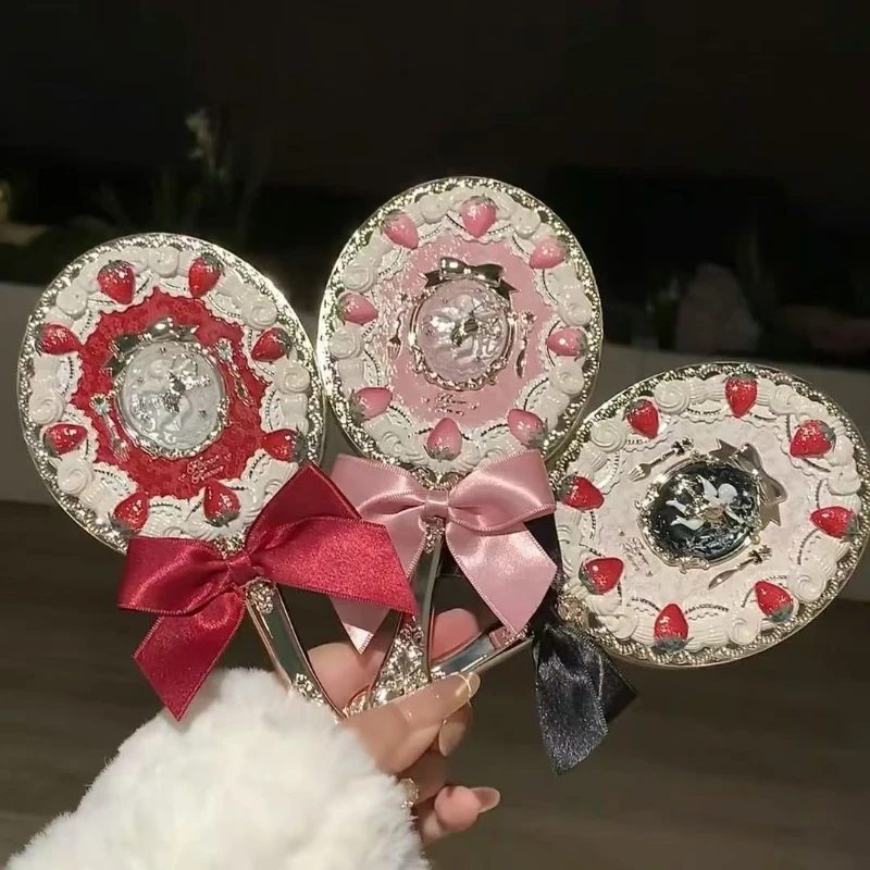 Flower  Knows Strawberry Cupid 3colors Hand Mirror Flowerknows Vintage Mirror Delicate Beauty Makeup Mirrors