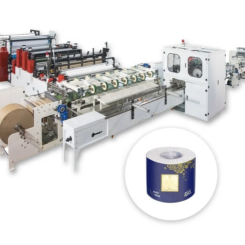 Automatic Manufacturing Roll Toilet Tissue Paper Product Embossing Processing Making Machine