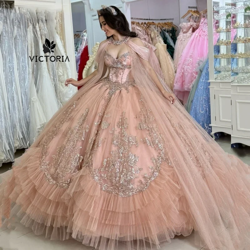 

Princess Style Quinceanera Dresses for Kids Royal Train Off Shoulder Occasion Dress Vestidos De 15 Anos Customized