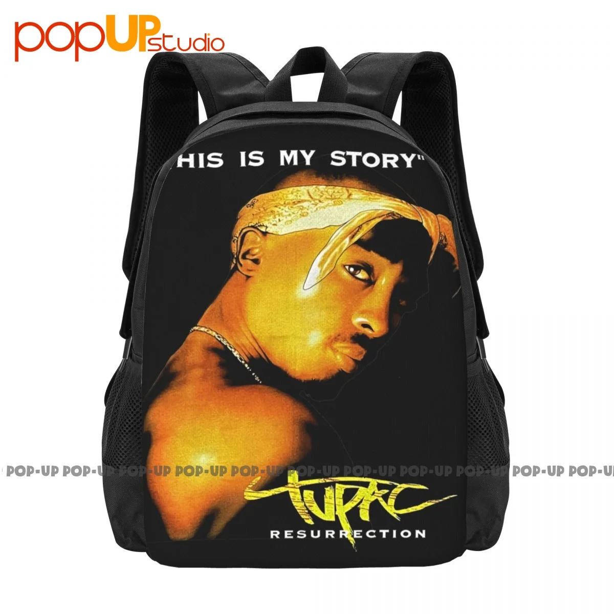 2Pac Shakur Tupac Resurrection 2003 Movie Backpack Large Capacity Newest Swimming Personalised Large Capacity