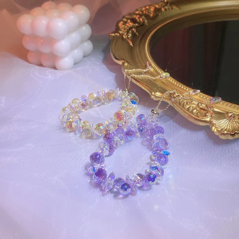 Summer New Braided Crystal Charm Bracelet for Women Fashion Exquisite Adjustable Cuff Bracelet Party Jewelry Anniversary Gift