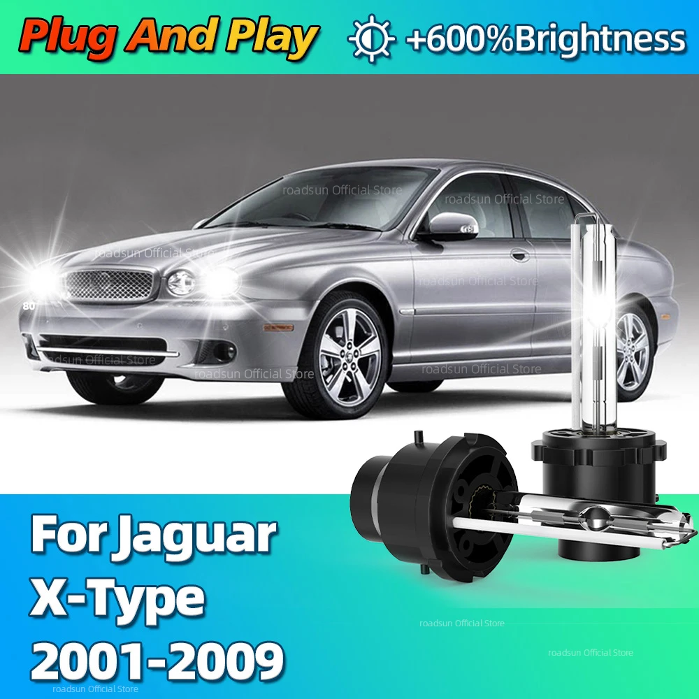 Super Bright 12V 35W HID Bulb Xenon Headlight D2S Lamp 6000K For Jaguar X-Type 2001 2002 2003 2004 2005 2006 2007 2008 2009