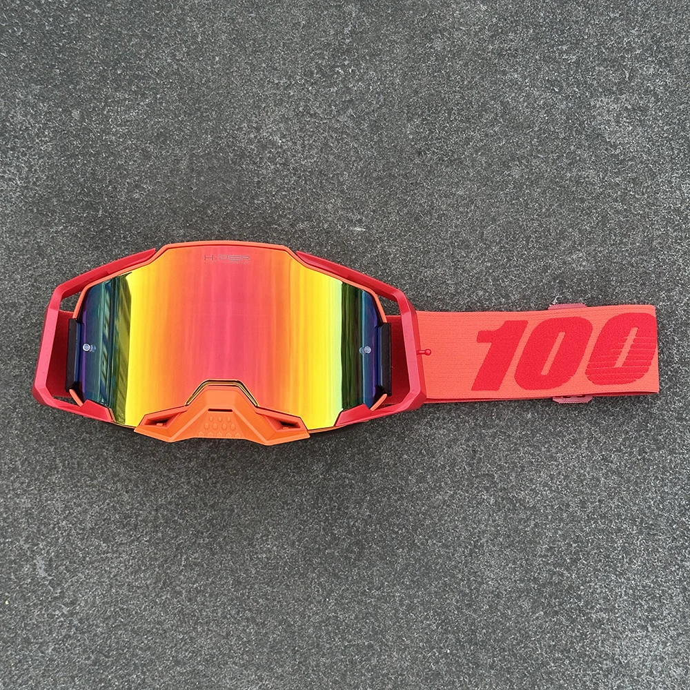 Hochwertige Motocross-Brille für Herren, Winddicht, Sandschutz, HD-Gläser, UV400-Schutz, Motorrad- und Radsportbrille für Rennen